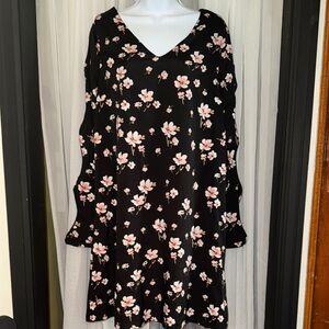 Philosophy Black and Pink Floral Dress